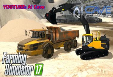 Volvo EC300E Excavator & A40 Truck Mods