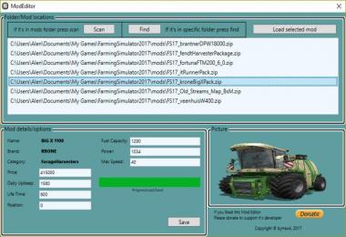 FS17 ModEditor v1.1