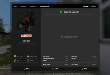 MTZ 892 Farming simulator 17 v1