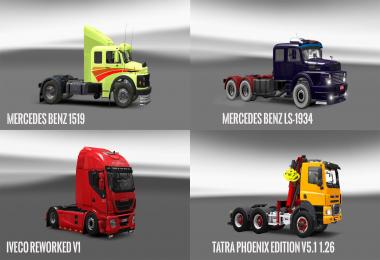 Pack 10.7 compt. Trucks with Powerful 10.4 1.26