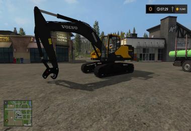 Volvo EC300E with a quick coupler v1.0