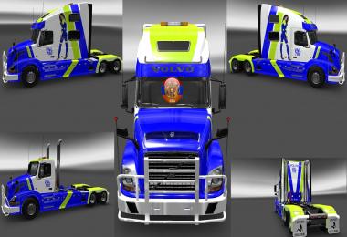 Volvo VNL780 & Trailer Doubledeck Avtosport Combo Skin Packs