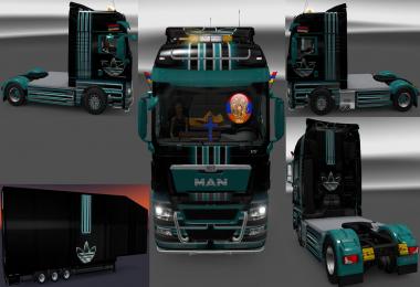 Man TGX & Trailer Doubledeck Adidas Combo Skin Packs