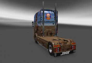 Scania RS (RJL) & Trailer Doubledeck Jessica Alba Combo Skin Packs