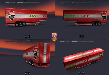 Volvo VNL780 & Trailer Aero Dynamic Ducati Style Combo Skin Packs V2