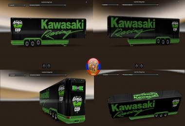 Volvo VNL780&Trailer Aero Dynamic Kawasaki Style Combo Skin Packs