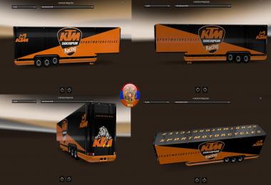 Volvo VNL780&Trailer Aero Dynamic KTM Racing Combo Skin Packs