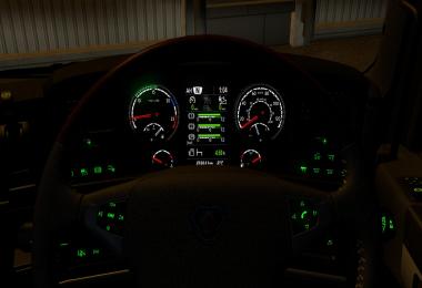 Scania high-def interior gauges & emblem v1.0