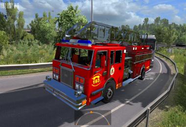 Fire trucks in traffic (with siren and flashing lights) 1.27.x