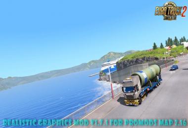 Realistic Graphics Mod v1.7.1 for ProMods Map v2.16