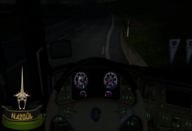 Scania R & R Streamline (DEFAULT) Blue Dashboard Gauges v1.0