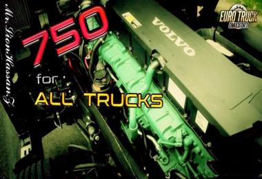 750 HP For ALL Truck ETS2 For Multiplayer v1.0