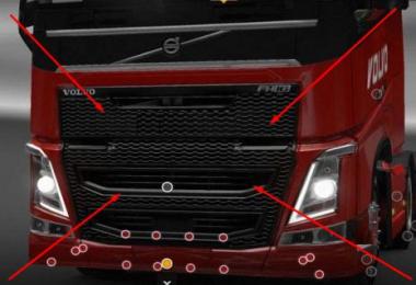 Black grille for VOLVO 1.27.x