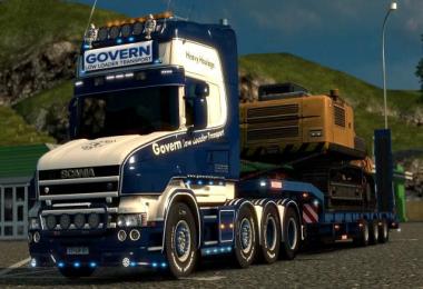 Govern Low Loader Transport Scania T (RJL) 1.27.x