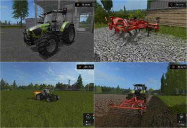 Kuhn small Cultiplough + Two Tractors