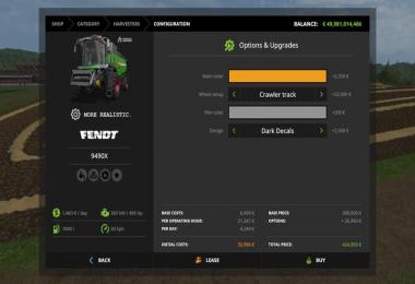 Fendt 9490 X More Realistic v1.0