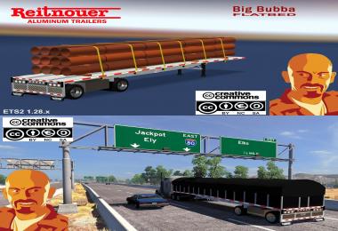 REITNOUER BIGBUBBA FLATBED TRAILER ETS2 1.28.x