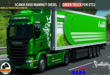 Scania R450 Skin + Trailer (Green Truck) v1.0