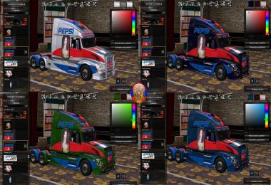 Volvo VNL670  Pepsi Kola Combo Skin Packs 1.28.1.3s