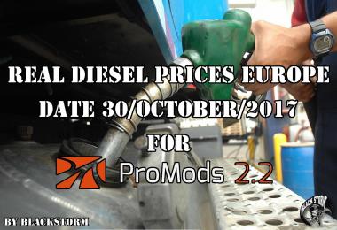 REAL DIESEL PRICES FOR EUROPE FOR PROMODS V2.20 (30/10/2017)