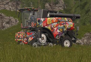 New Holland CR 1090 StickerBomb v1.0