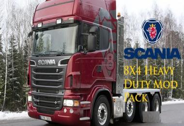 Scania V8 Topline 8x4 Heavy Duty Mod Pack 1.28.x