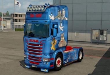 Scania RJL Tom and Jerry Skin 1.28.x