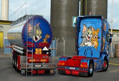 Scania RJL Tom and Jerry Skin 1.28.x