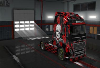 Skin pack Caveira for Volvo FH 16 2012 1.28.x