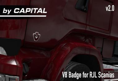 V8 Door badges for RJL Scanias – ByCapital v2.0 1.28.x
