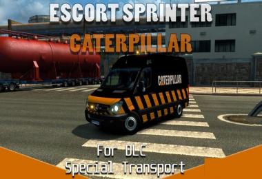 Escort Mercedes Benz Sprinter CAT – DLC Special Transport v1.0