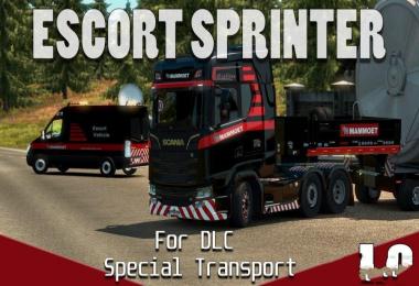 Escort Mercedes Benz Sprinter DLC Special Transport v1.0