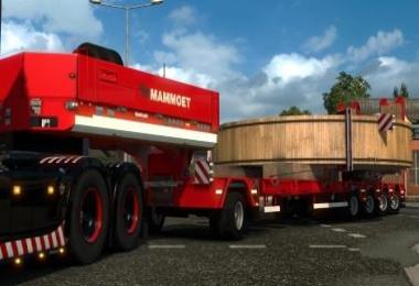 Red Mammoet heavy/special transport trailer skin