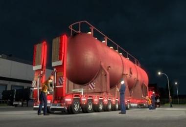 Red Mammoet heavy/special transport trailer skin