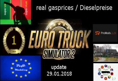 Real gasprices / Dieselpreise update 29.01 1.7.8