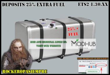 Deposits 25% Extra Fuel by Rockeropasiempre 1.0 Ets2 V 1.30