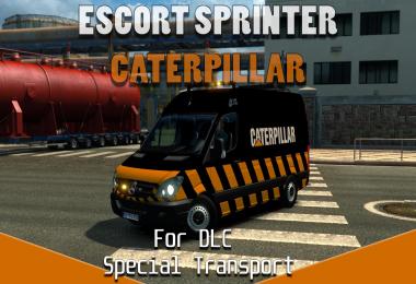 Escort MB Sprinter Caterpillar DLC Special Transport v1.0