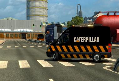 Escort MB Sprinter Caterpillar DLC Special Transport v1.0