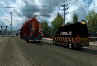 Escort MB Sprinter Caterpillar DLC Special Transport v1.0