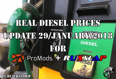 Real Diesel Prices Promods 2.25 & RusMap 1.8 (update 29-01-2018)