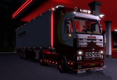 Scania 143m P.Setten skin + trailer v1.0