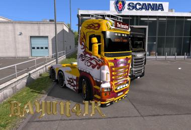 Scania R&S Highline by RJL Devourer of roads skin 1.30