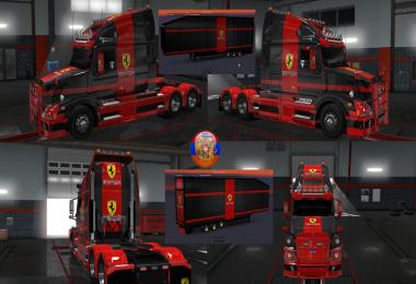 Volvo vnl670 Metallic Ferarri Combo Skin Packs 1.30.2.2s