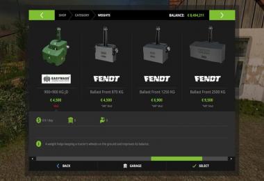 Fendt Weights Pack v1.0.0.0