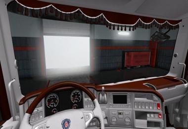 Scania RJL Brown White Interior TD v1.0