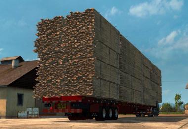 17.5M Flatbed TRAILER WOOD TRANSPORTATION v1.0