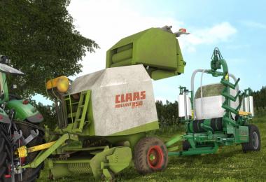 Claas Rollant 250 With Bale Wrapper Arm v1.0