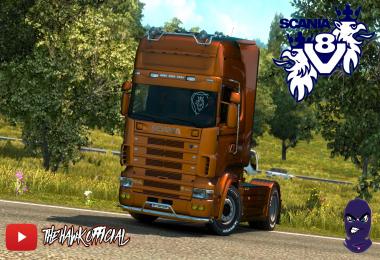 Open Pipe v8 sound for scania 4 series RJL v1.0