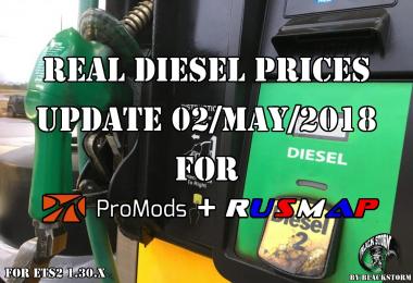 Real Diesel Prices Promods v2.26 & RusMap v1.8 (update 02-04-2018)