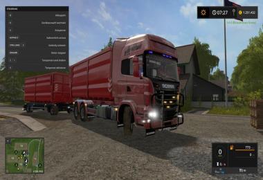 Scania V8 hook lift with rail trailer v1.0.4.0